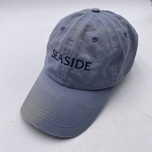 Seaside‎ Florida Hat Faded Blue Cotton Strapback Cleanup White Sand Beaches Cap